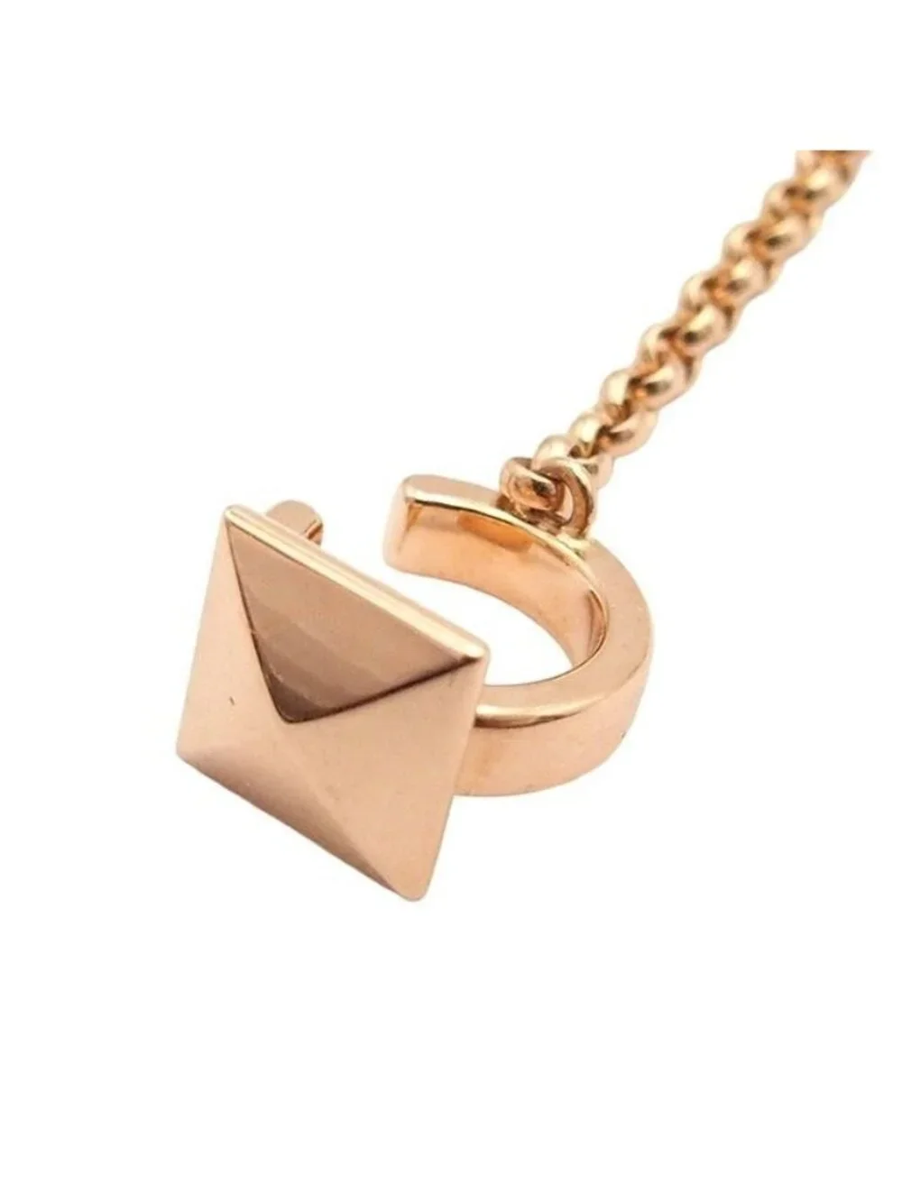 Hermes Clou d'H Chain Cuff Pink Gold 18K Right Ear Earrings